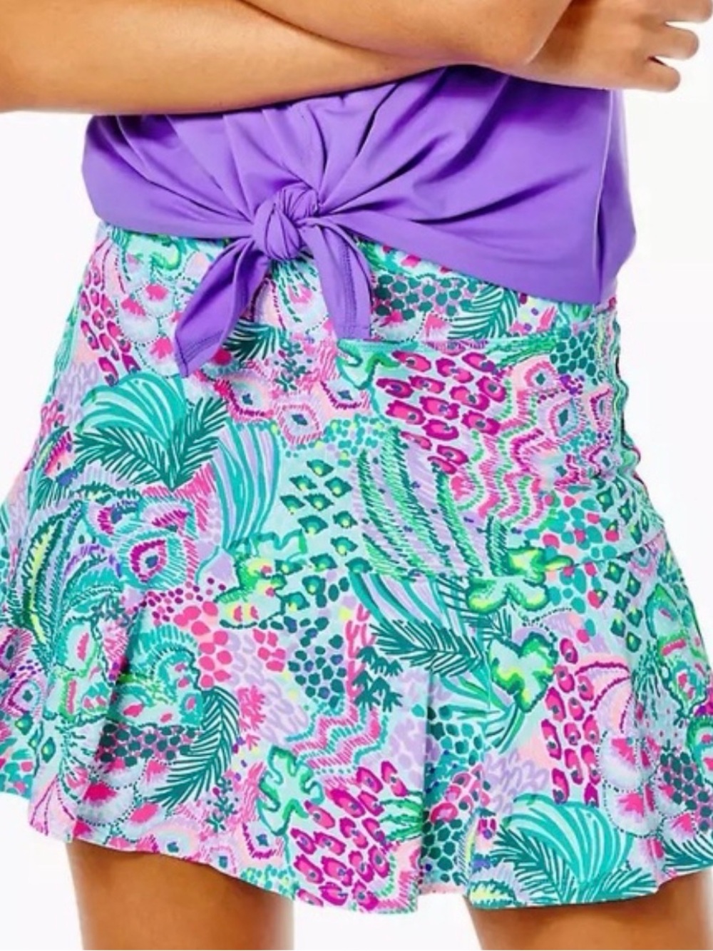 Lilly Pulitzer Luxletic EEUC Banana Split Skort